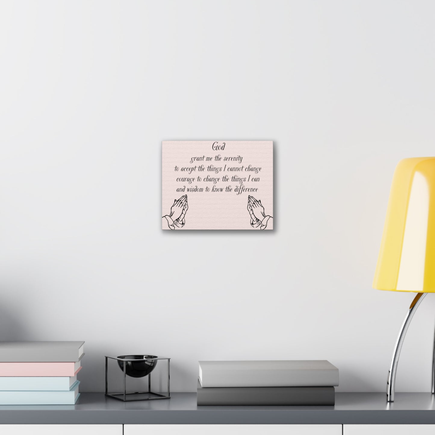 Inspirational Prayer Canvas Wall Art - Serenity Prayer Design