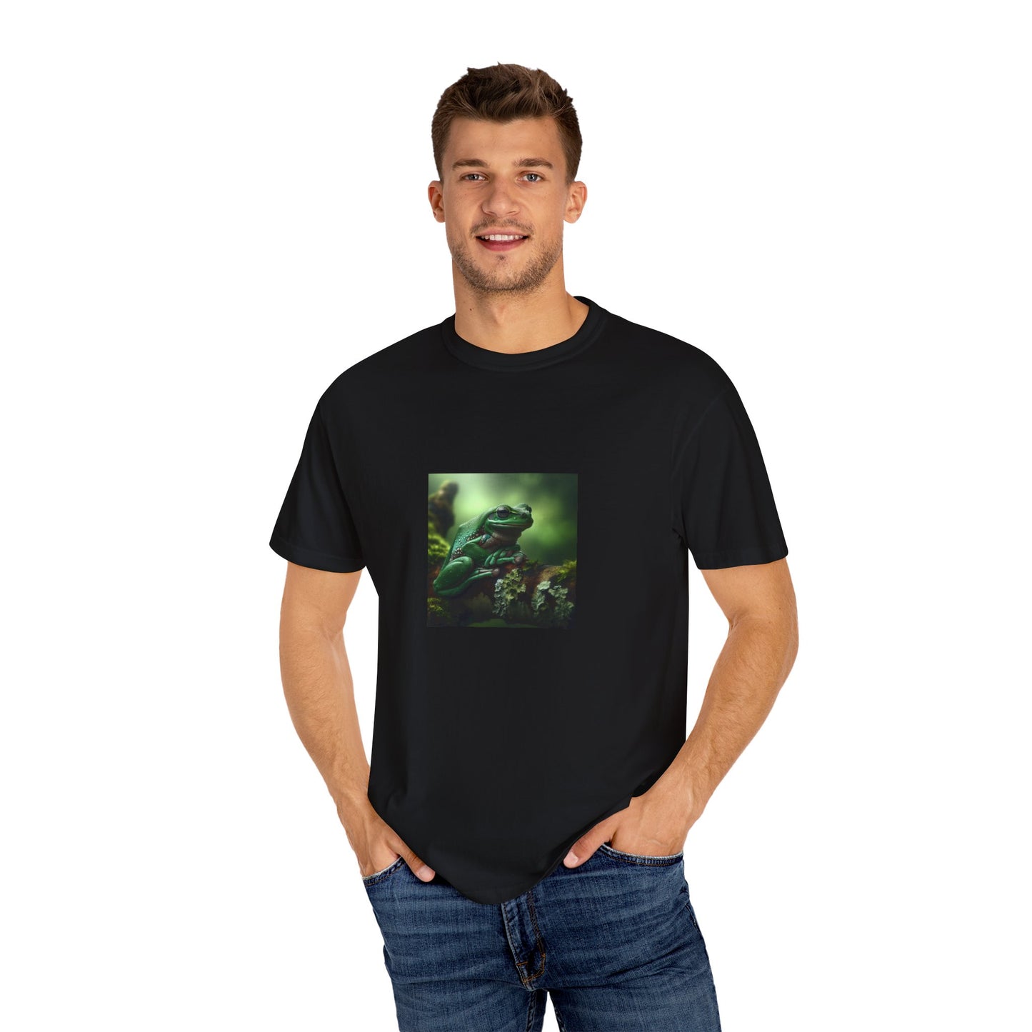 Green Tree Frog Unisex Garment-Dyed T-shirt