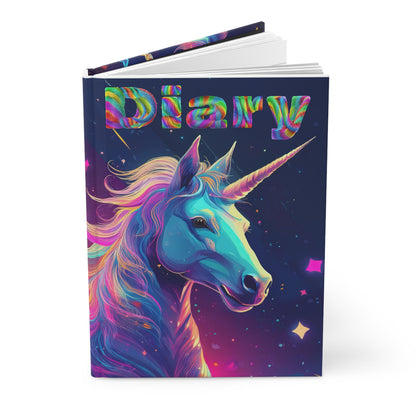 Fantasy Unicorn Hardcover Journal - Colorful Diary for Kids and Teens