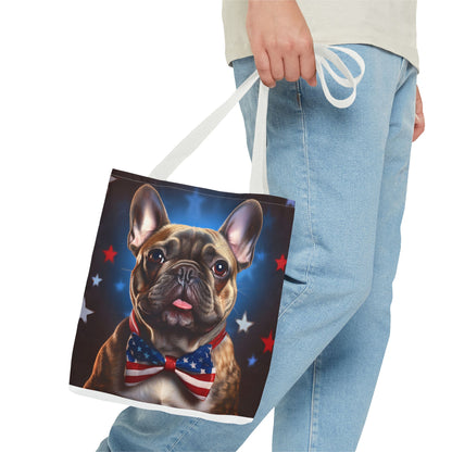 Patriotic French Bulldog Tote Bag - Perfect for Pet Lovers