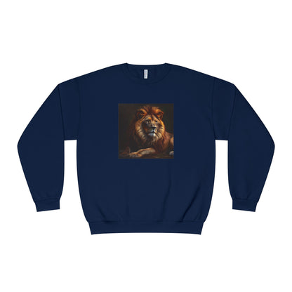 Majestic Lion Unisex Crewneck Sweatshirt - Cozy Animal Print Apparel