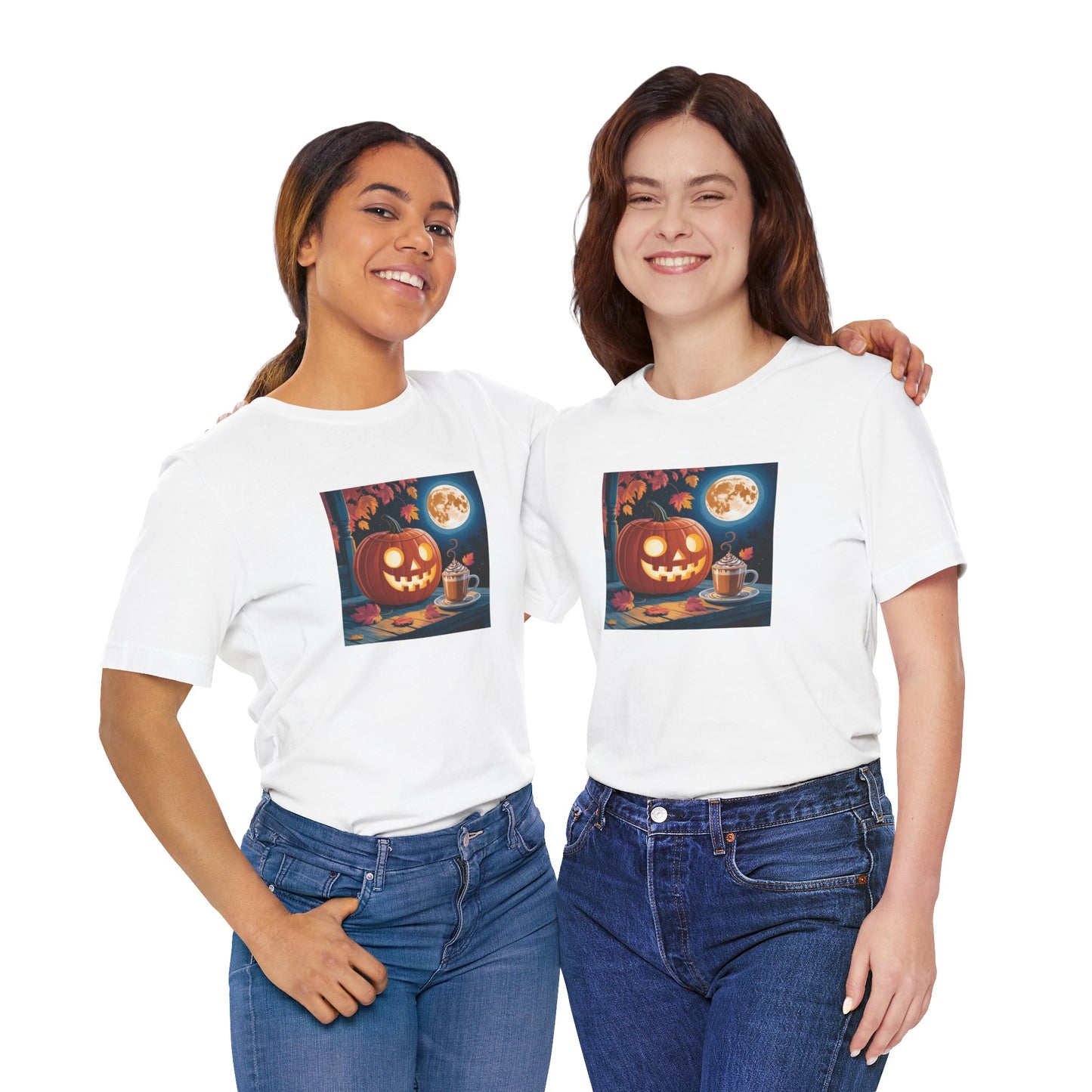 Fall In Love With Fall, Unisex Fall T-Shirt, Halloween Shirt, Cozy Fall Apparel, Seasonal Graphic Tee, Pumpkin Spice Tee