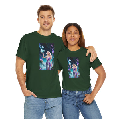 Magical Fairy Graphic Tee, Enchanted Woodland Shirt, Fantasy Apparel, Gift for Nature Lovers, Festival Wear, Unisex Cotton Tee