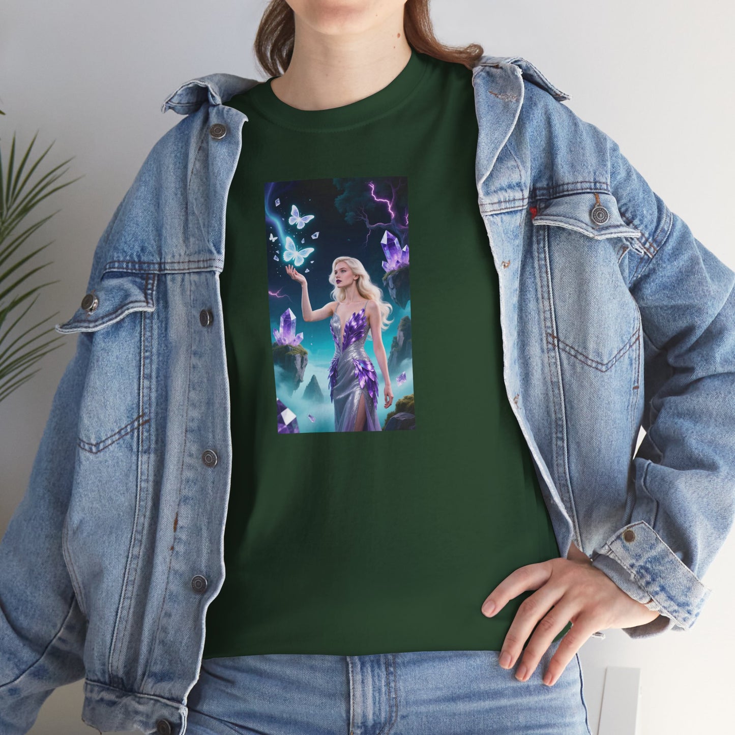 Magical Fairy Graphic Tee, Enchanted Woodland Shirt, Fantasy Apparel, Gift for Nature Lovers, Festival Wear, Unisex Cotton Tee