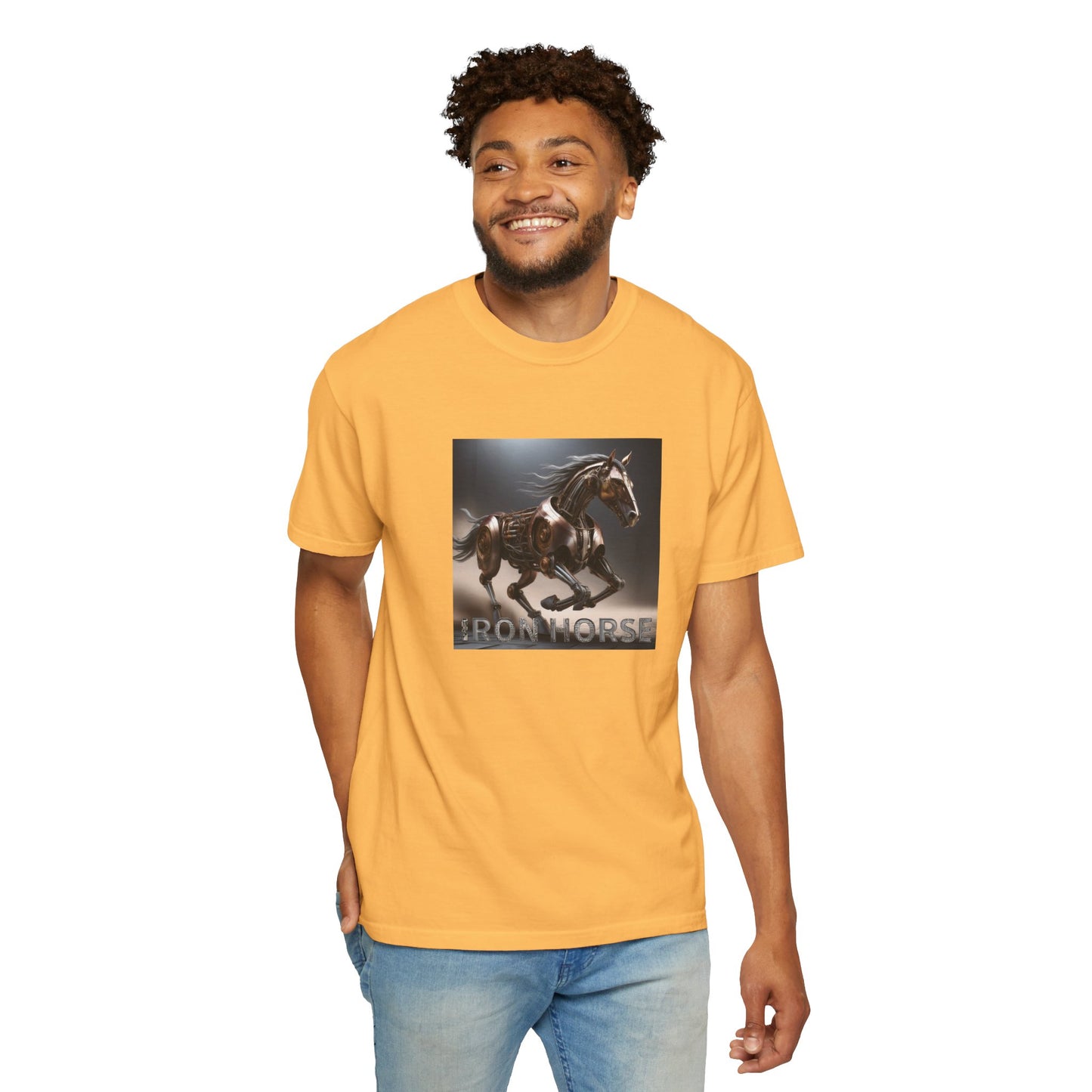 Iron Horse Unisex Garment-Dyed T-Shirt - Equestrian Vintage Style