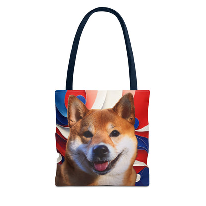 Shiba Inu Tote Bag - Patriotic Red White and Blue Design