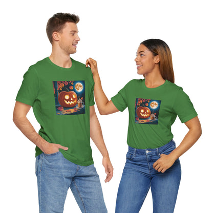 Fall In Love With Fall, Unisex Fall T-Shirt, Halloween Shirt, Cozy Fall Apparel, Seasonal Graphic Tee, Pumpkin Spice Tee