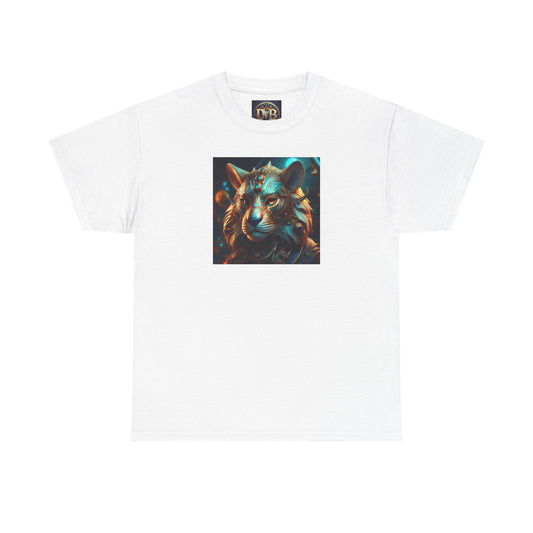 Unique Lion Art Unisex Heavy Cotton Tee - Statement Graphic T-Shirt for Animal Lovers