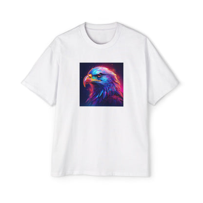 Neon Retro Vibrant Eagle Graphic Oversized Tee for Men