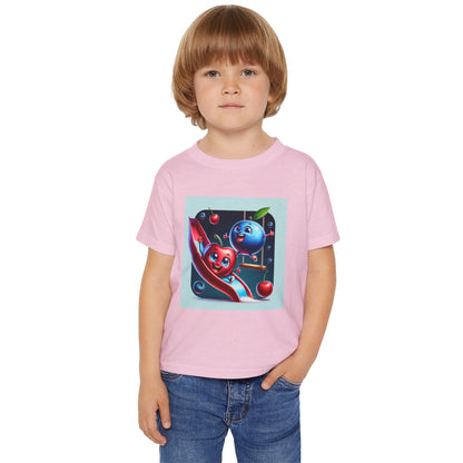 Playful Fruits Toddler T-Shirt - Fun Design for Kids