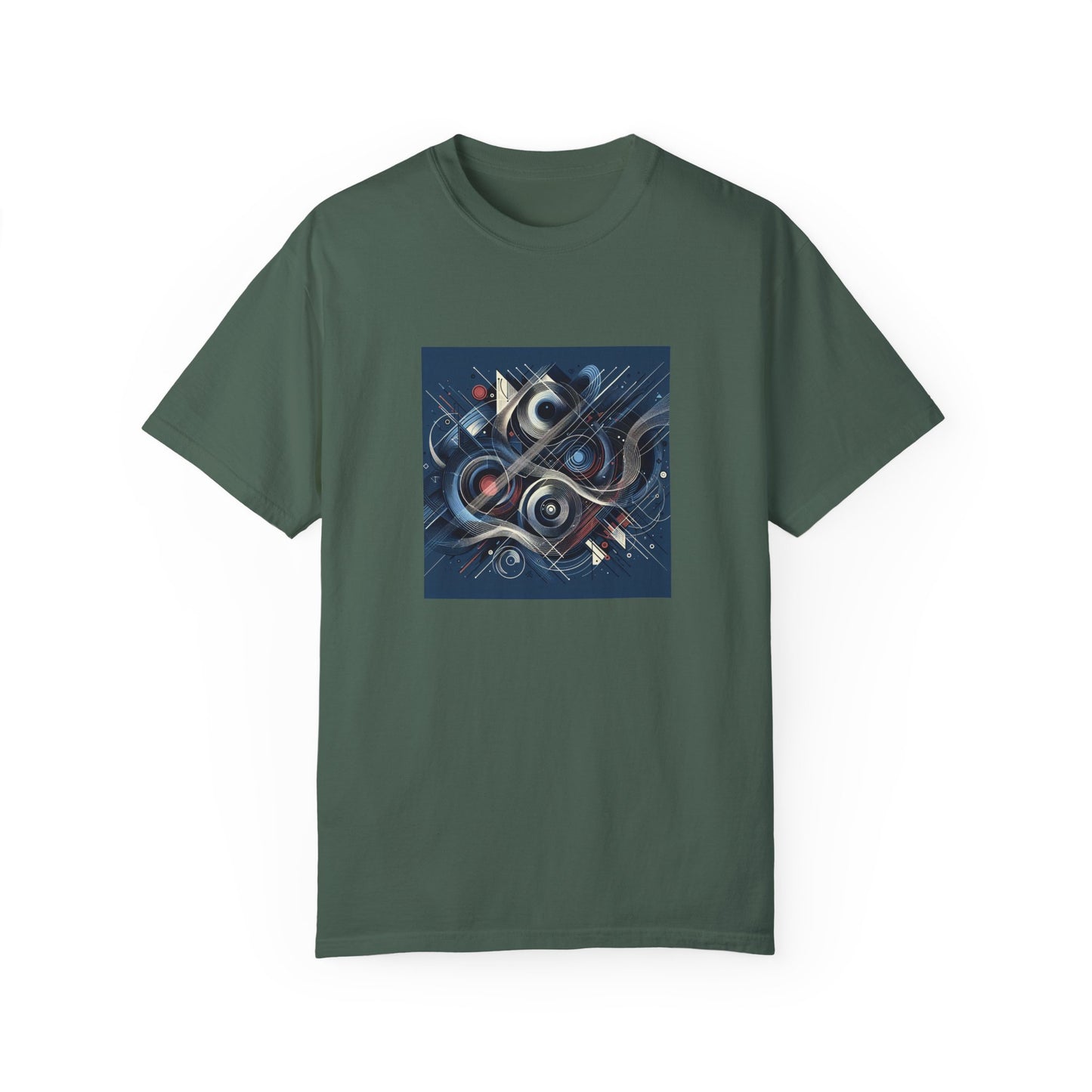 Vibrant Graphic Unisex Garment-Dyed T-Shirt - Cool Modern Art Design