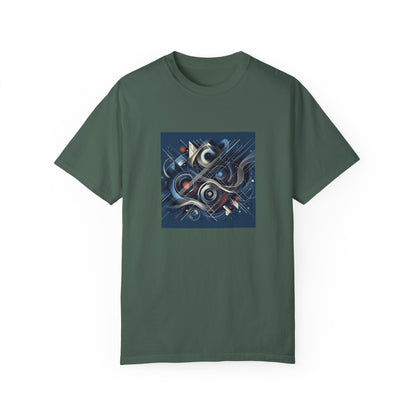 Vibrant Graphic Unisex Garment-Dyed T-Shirt - Cool Modern Art Design