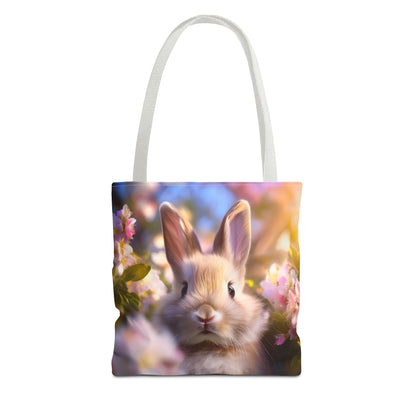 Charming Rabbit Tote Bag - Floral Design