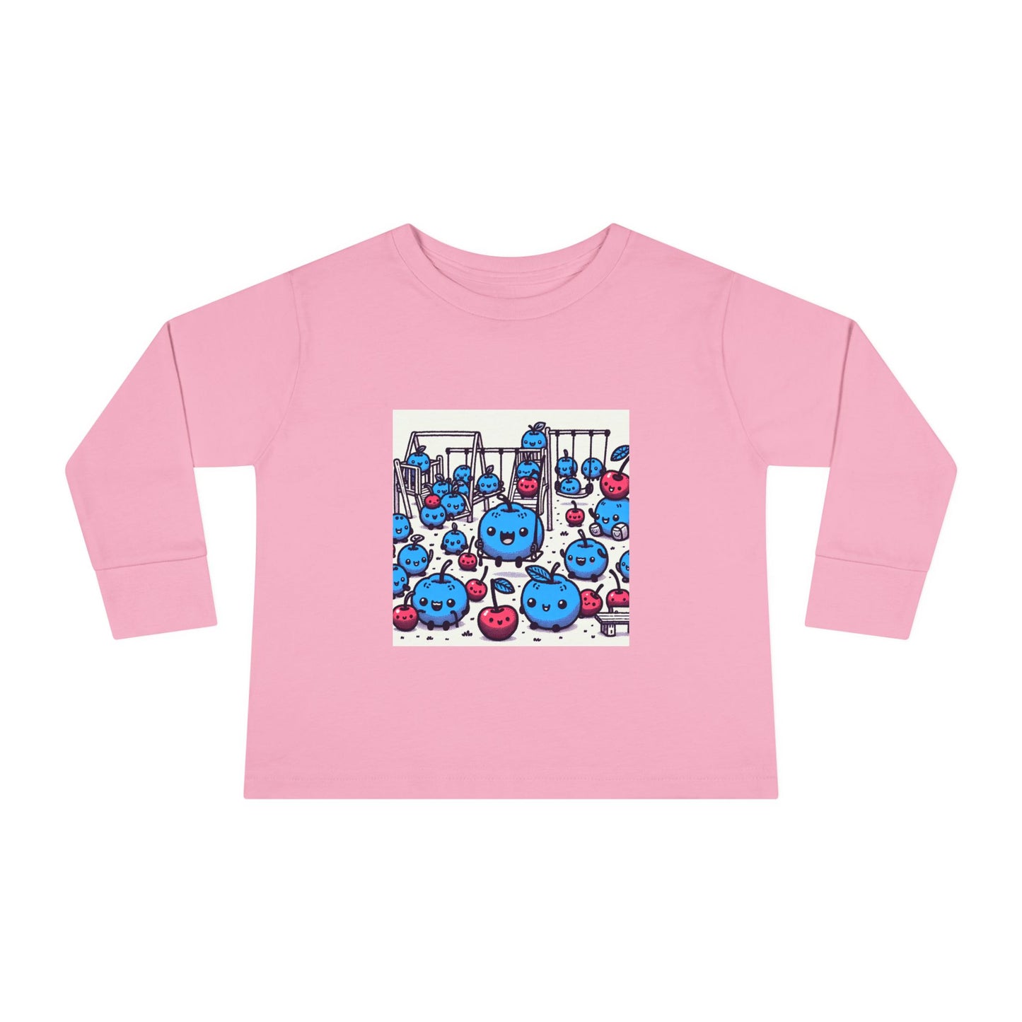 Kids Tee with Blueberries and Cherries Playground Design