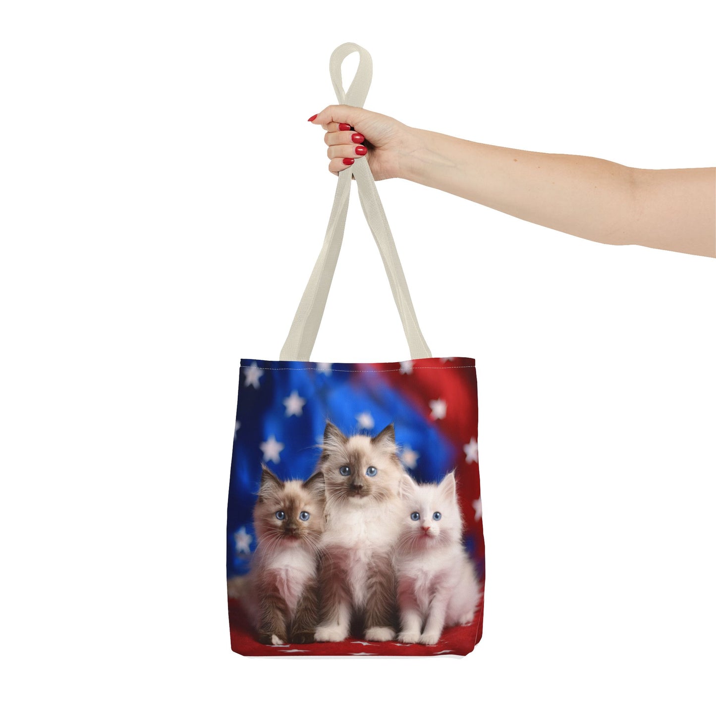 Patriotic Ragdoll Kittens Tote Bag
