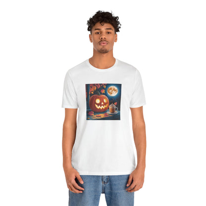 Fall In Love With Fall, Unisex Fall T-Shirt, Halloween Shirt, Cozy Fall Apparel, Seasonal Graphic Tee, Pumpkin Spice Tee