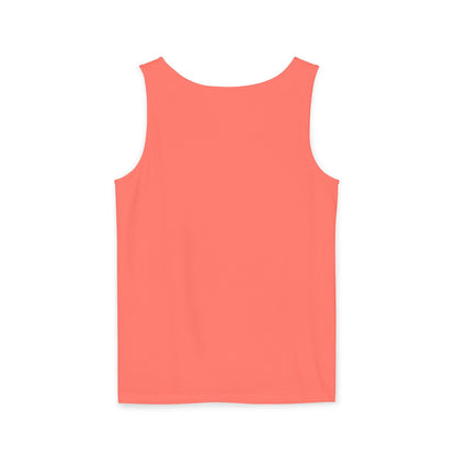 Sun-Inspired Unisex Garment-Dyed Tank Top, Boho Summer Shirt, Festival Wear, Sunscreen Beach Top, Yoga & Meditation Apparel