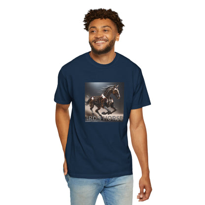 Iron Horse Unisex Garment-Dyed T-Shirt - Equestrian Vintage Style