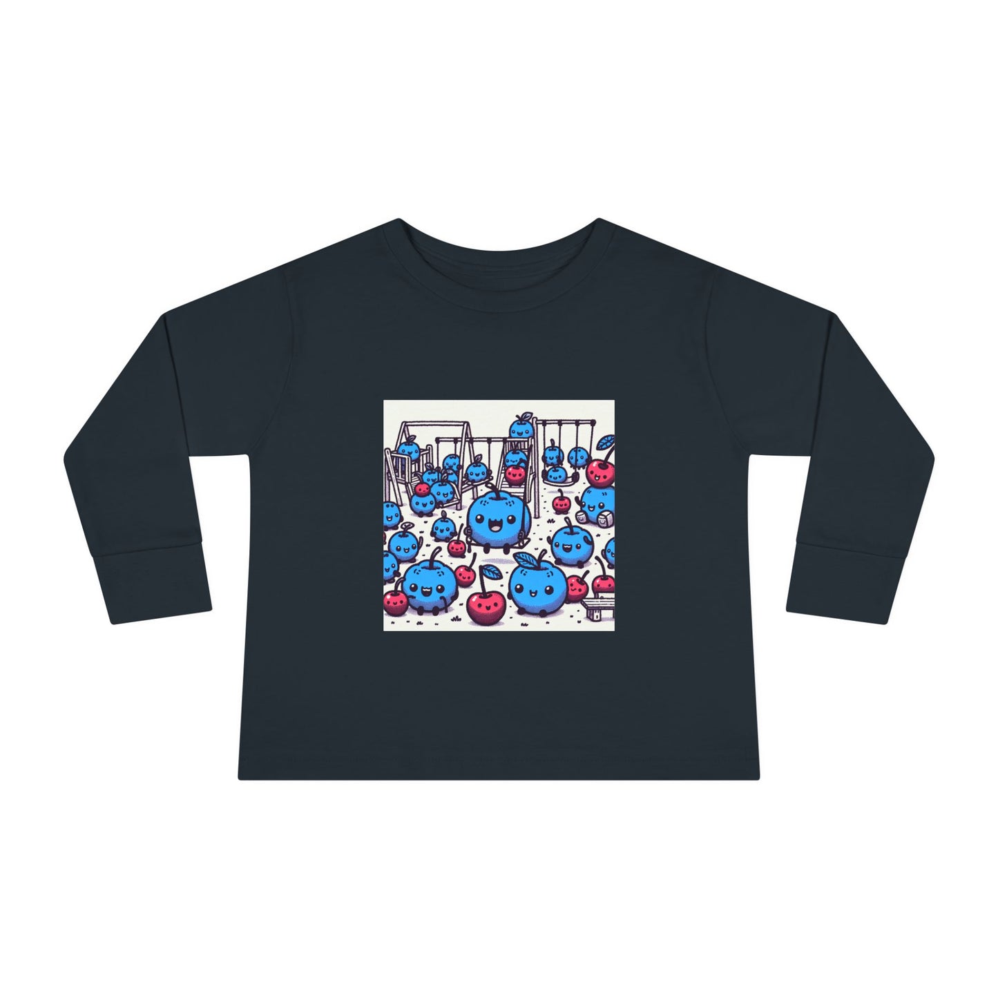 Kids Tee with Blueberries and Cherries Playground Design