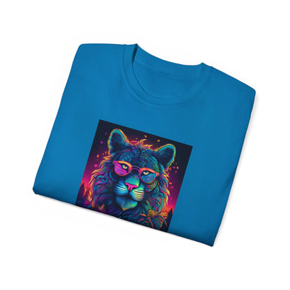 90's Style Colorful Lion Graphic Ultra Cotton Tee - Vibrant and Fun Wear