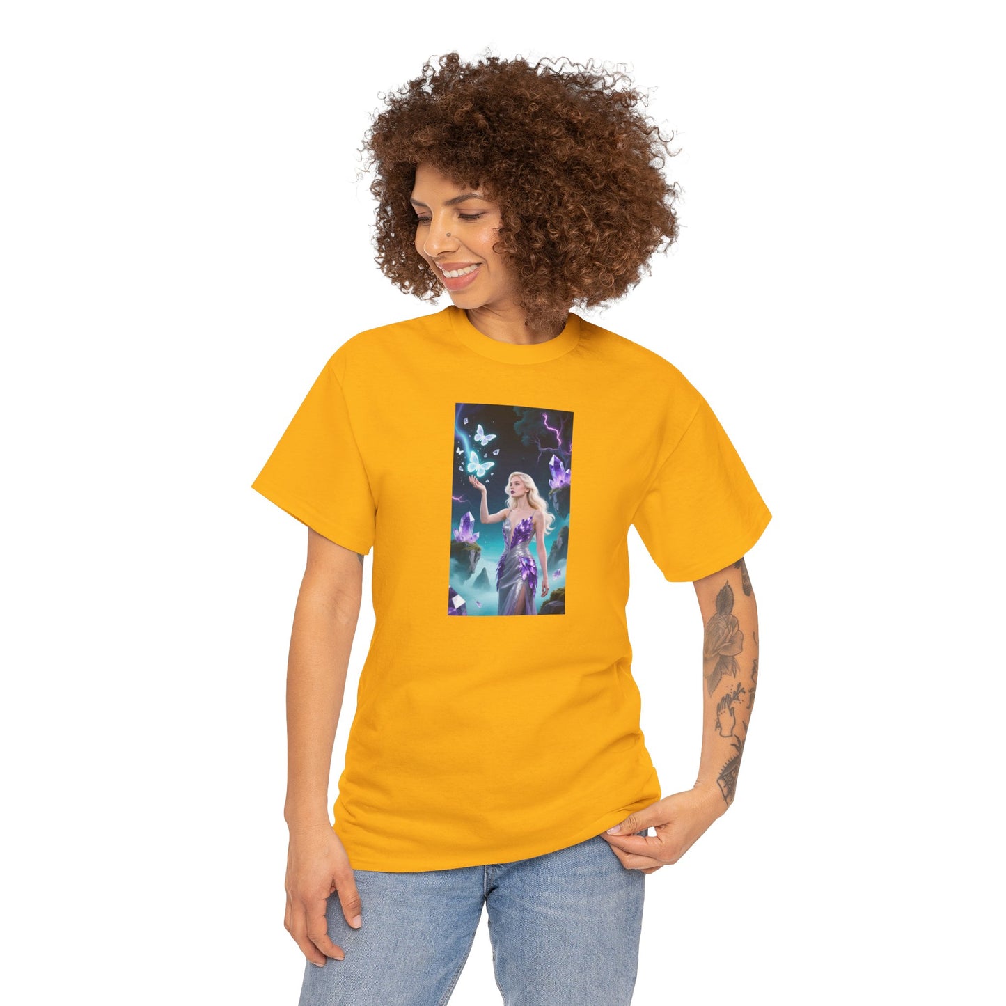 Magical Fairy Graphic Tee, Enchanted Woodland Shirt, Fantasy Apparel, Gift for Nature Lovers, Festival Wear, Unisex Cotton Tee