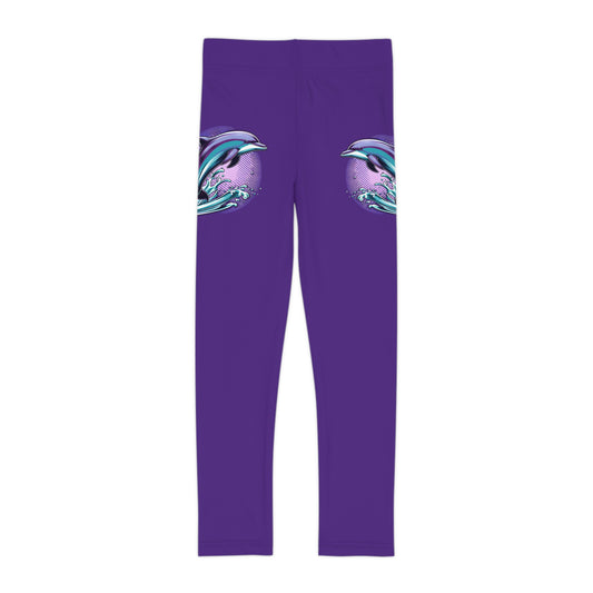 Colorful Dolphin Kids Leggings - Fun & Stylish Activewear for Young Explorers