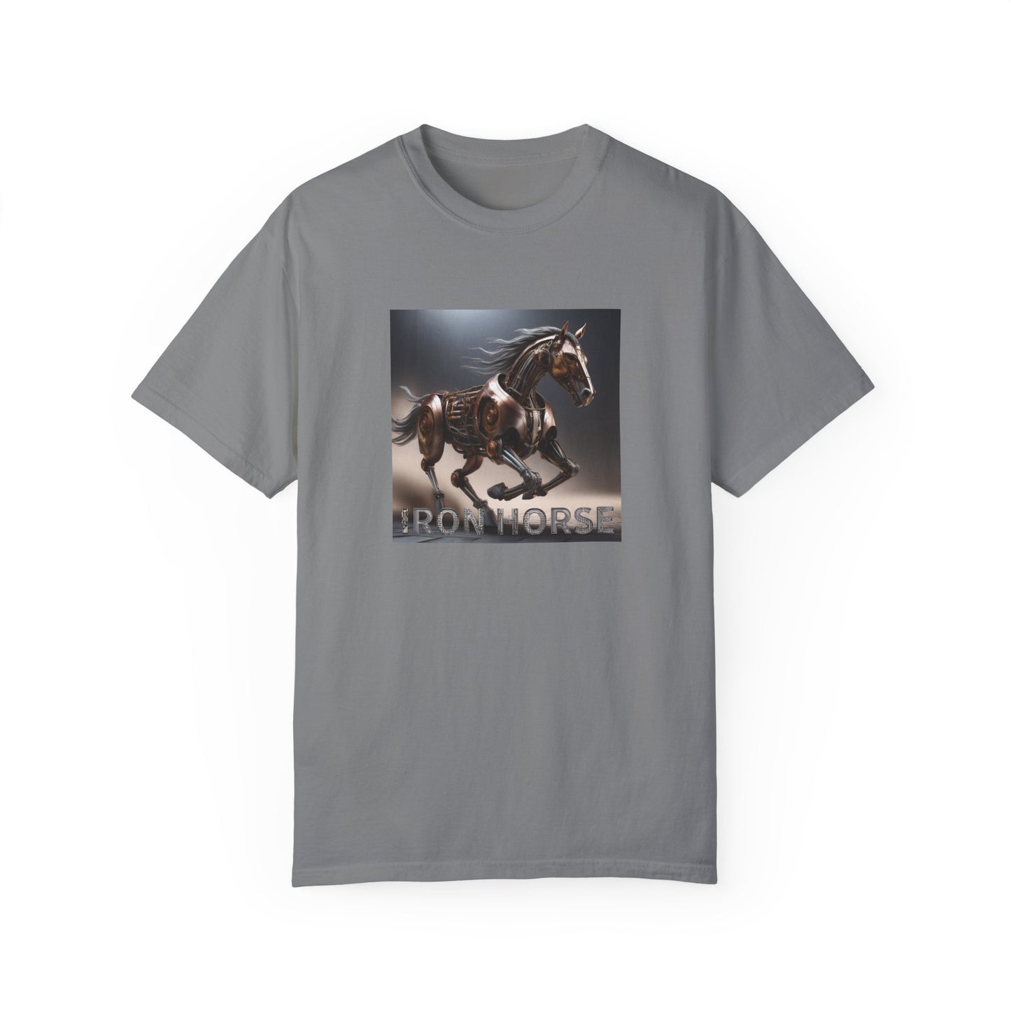 Iron Horse Unisex Garment-Dyed T-Shirt - Equestrian Vintage Style