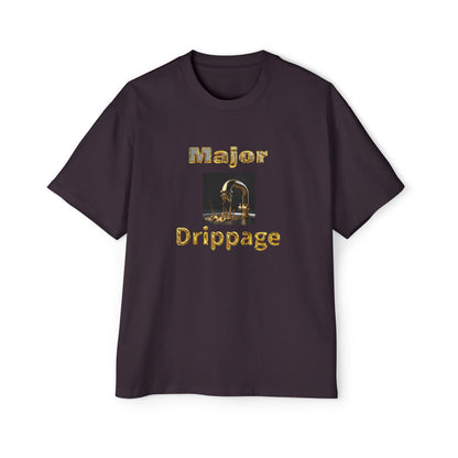 Oversized Tee - Major Drippage Gold Faucet Print Shirt for Men