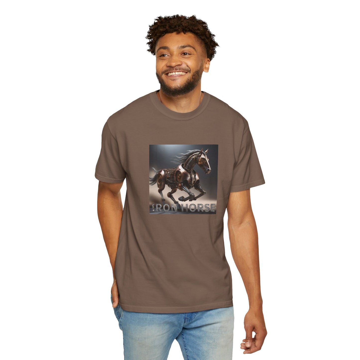 Iron Horse Unisex Garment-Dyed T-Shirt - Equestrian Vintage Style
