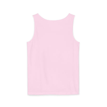 Sun-Inspired Unisex Garment-Dyed Tank Top, Boho Summer Shirt, Festival Wear, Sunscreen Beach Top, Yoga & Meditation Apparel