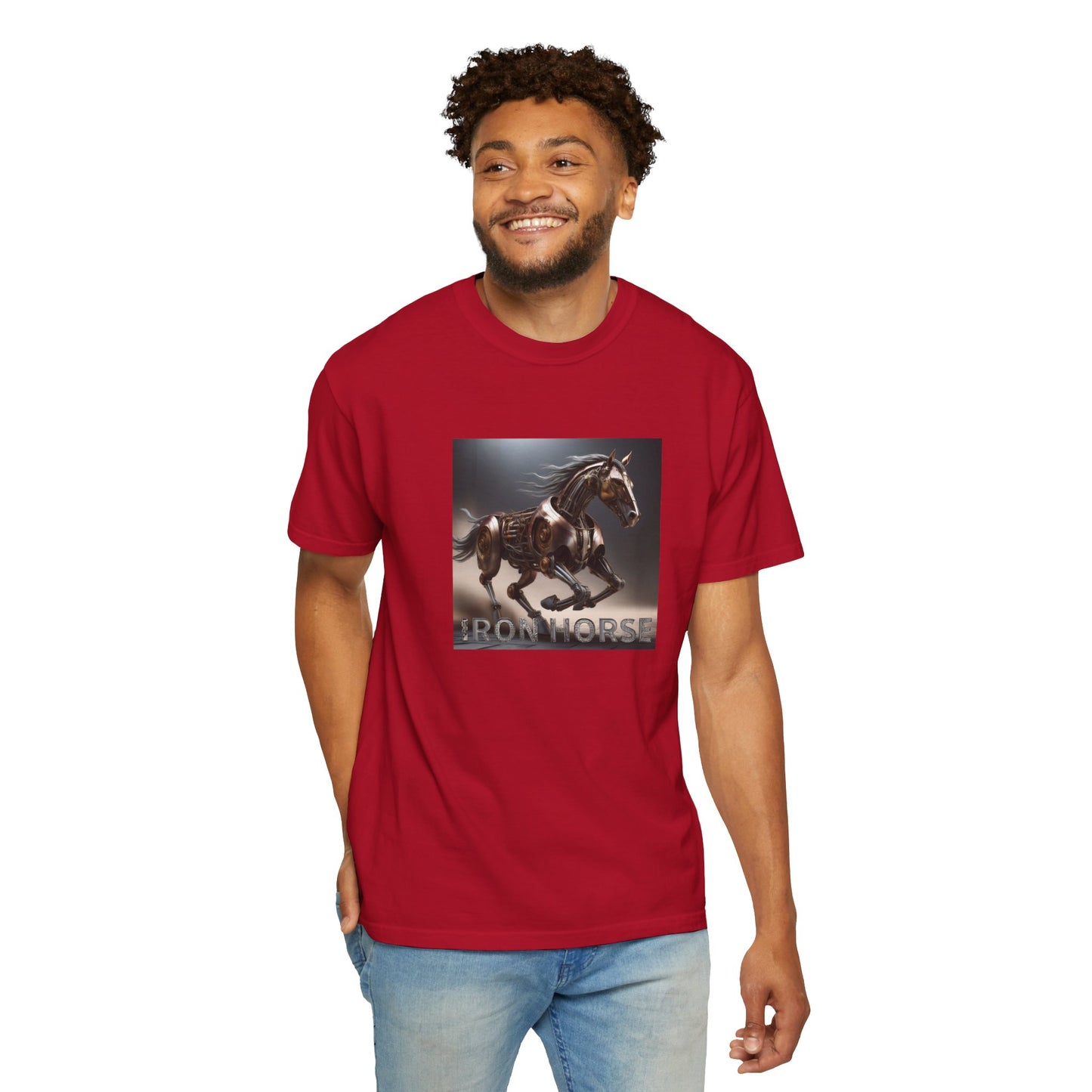 Iron Horse Unisex Garment-Dyed T-Shirt - Equestrian Vintage Style