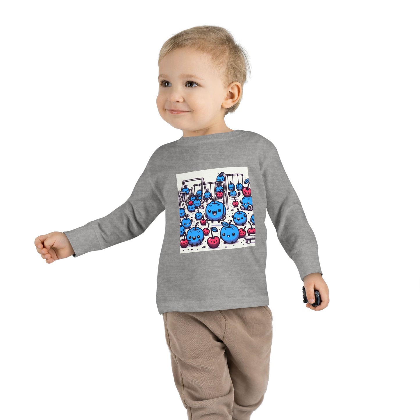 Kids Tee with Blueberries and Cherries Playground Design