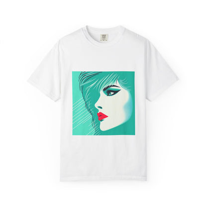 Vintage Lady Portrait T-shirt, 1980s Art Style, Retro Graphic Tee, Unisex Graphic Tee, Hipster Fashion Shirt