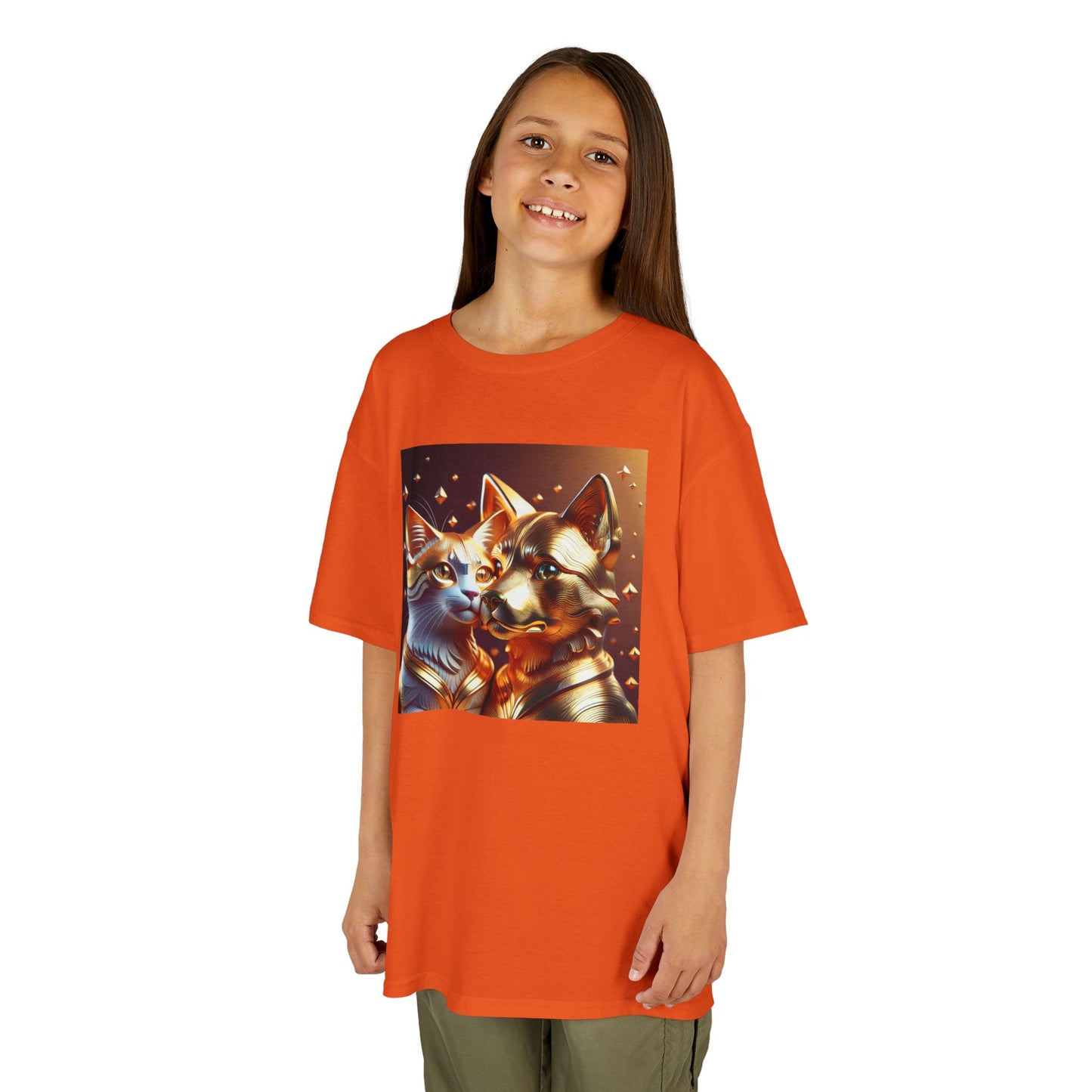Solid Gold Cat and Dog - Heavy Cotton™ Tee for Children