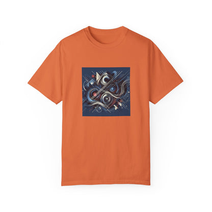 Vibrant Graphic Unisex Garment-Dyed T-Shirt - Cool Modern Art Design