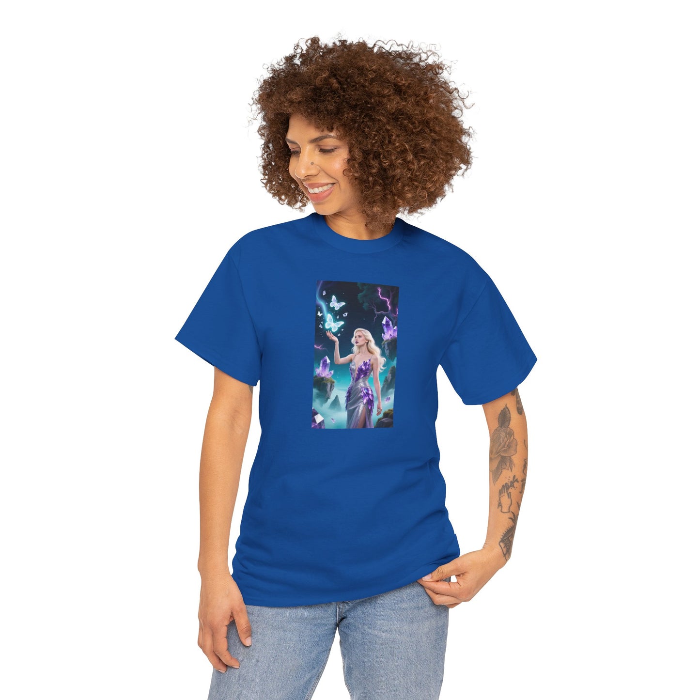 Magical Fairy Graphic Tee, Enchanted Woodland Shirt, Fantasy Apparel, Gift for Nature Lovers, Festival Wear, Unisex Cotton Tee