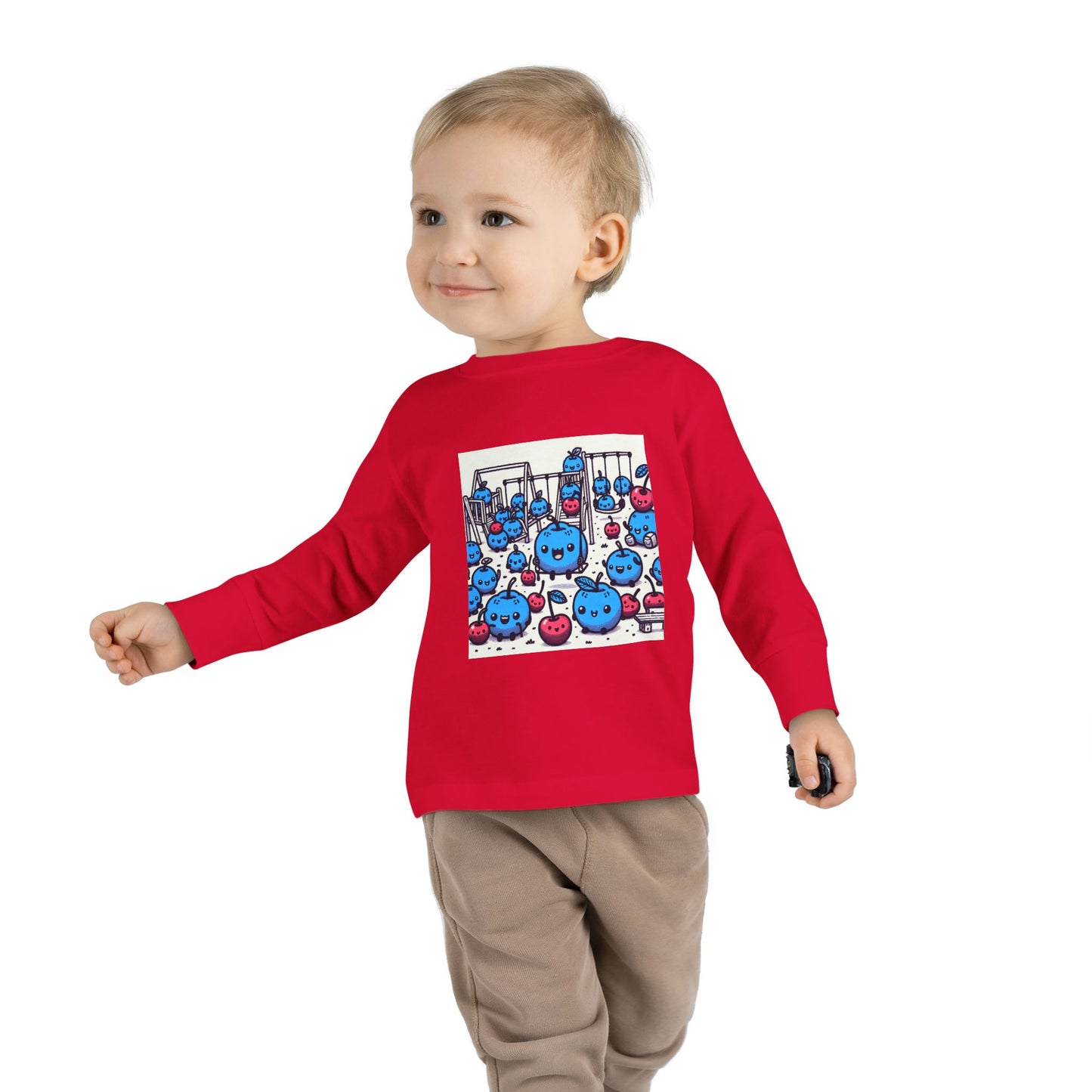 Kids Tee with Blueberries and Cherries Playground Design