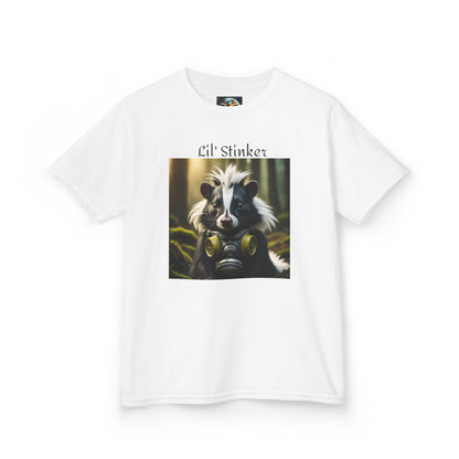 Kids Tee, Little Stinker Skunk Gas Mask Funny T-Shirt for Boys and Girls, Children's Clothing, Animal Lover Gift, Cute Kids