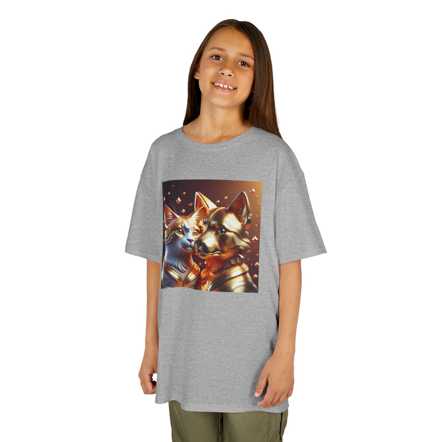 Solid Gold Cat and Dog - Heavy Cotton™ Tee for Children