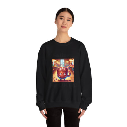 Crewneck Sweatshirt - Adorable Hot Cocoa Mug So Time for Cocoa