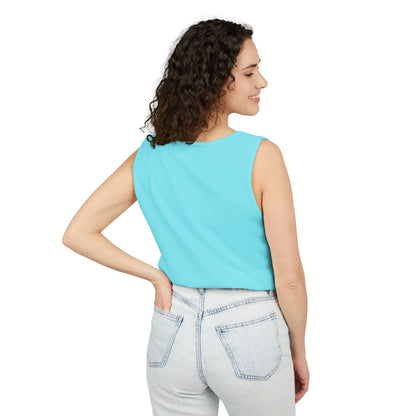 Sun-Inspired Unisex Garment-Dyed Tank Top, Boho Summer Shirt, Festival Wear, Sunscreen Beach Top, Yoga & Meditation Apparel
