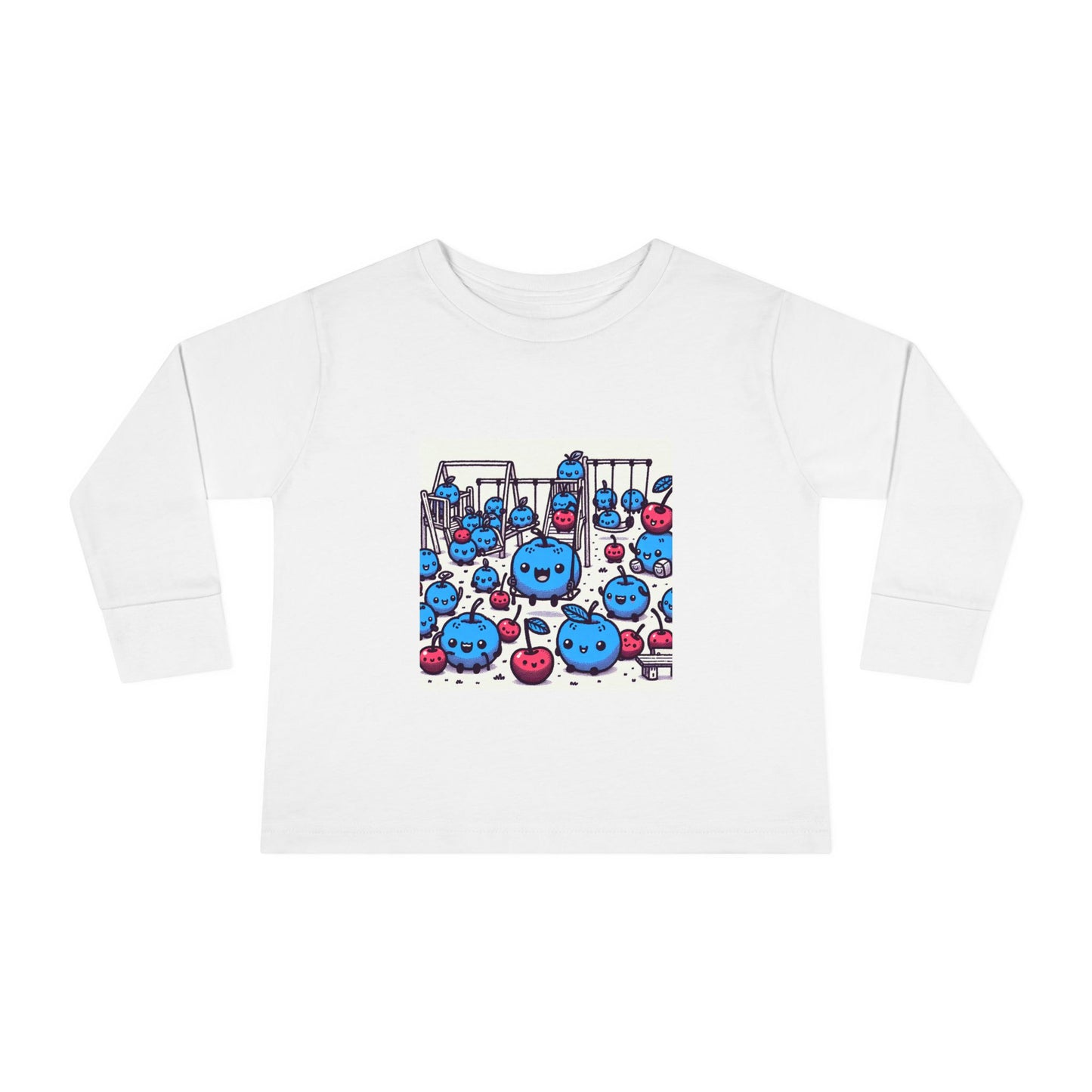Kids Tee with Blueberries and Cherries Playground Design