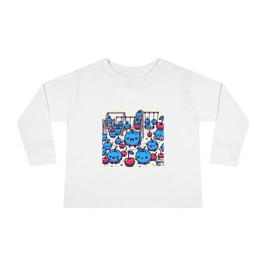 Kids Tee with Blueberries and Cherries Playground Design