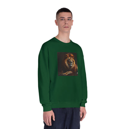Majestic Lion Unisex Crewneck Sweatshirt - Cozy Animal Print Apparel