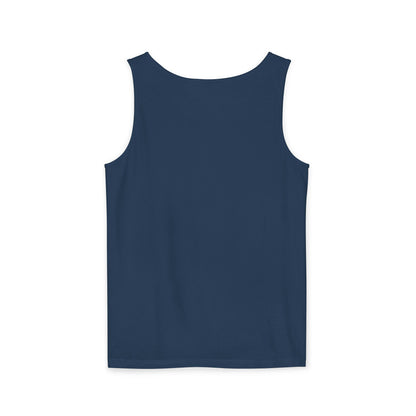 Sun-Inspired Unisex Garment-Dyed Tank Top, Boho Summer Shirt, Festival Wear, Sunscreen Beach Top, Yoga & Meditation Apparel