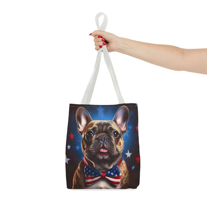 Patriotic French Bulldog Tote Bag - Perfect for Pet Lovers