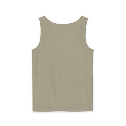 Sun-Inspired Unisex Garment-Dyed Tank Top, Boho Summer Shirt, Festival Wear, Sunscreen Beach Top, Yoga & Meditation Apparel