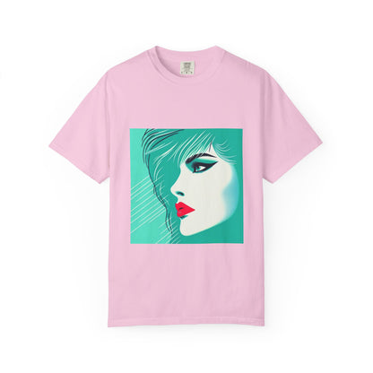Vintage Lady Portrait T-shirt, 1980s Art Style, Retro Graphic Tee, Unisex Graphic Tee, Hipster Fashion Shirt