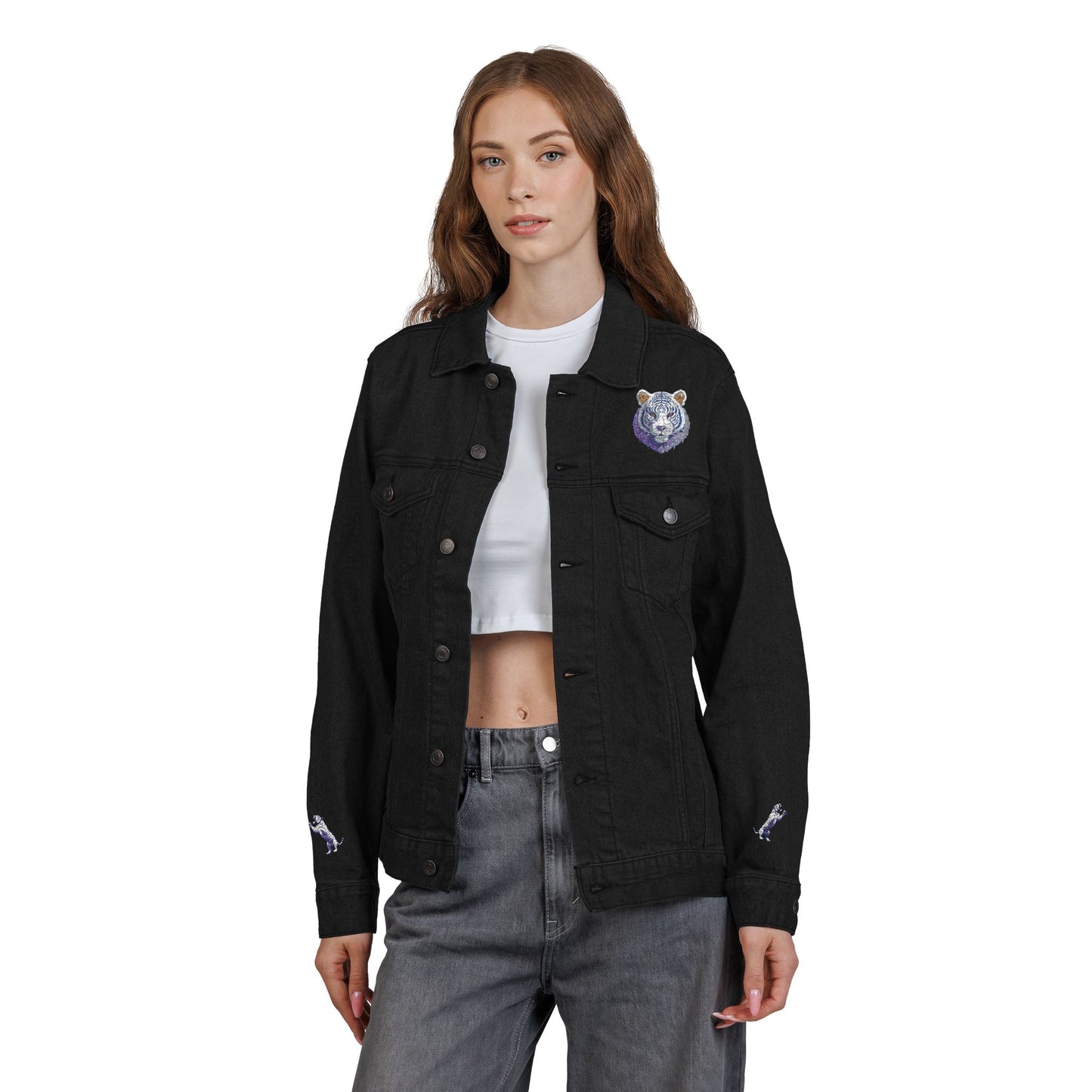 Stylish Unisex Denim Jacket with Embroidered White Tiger Design | Trendy Casual Wear, Unique Gift for Friends, Summer Fashion Essential, [...]