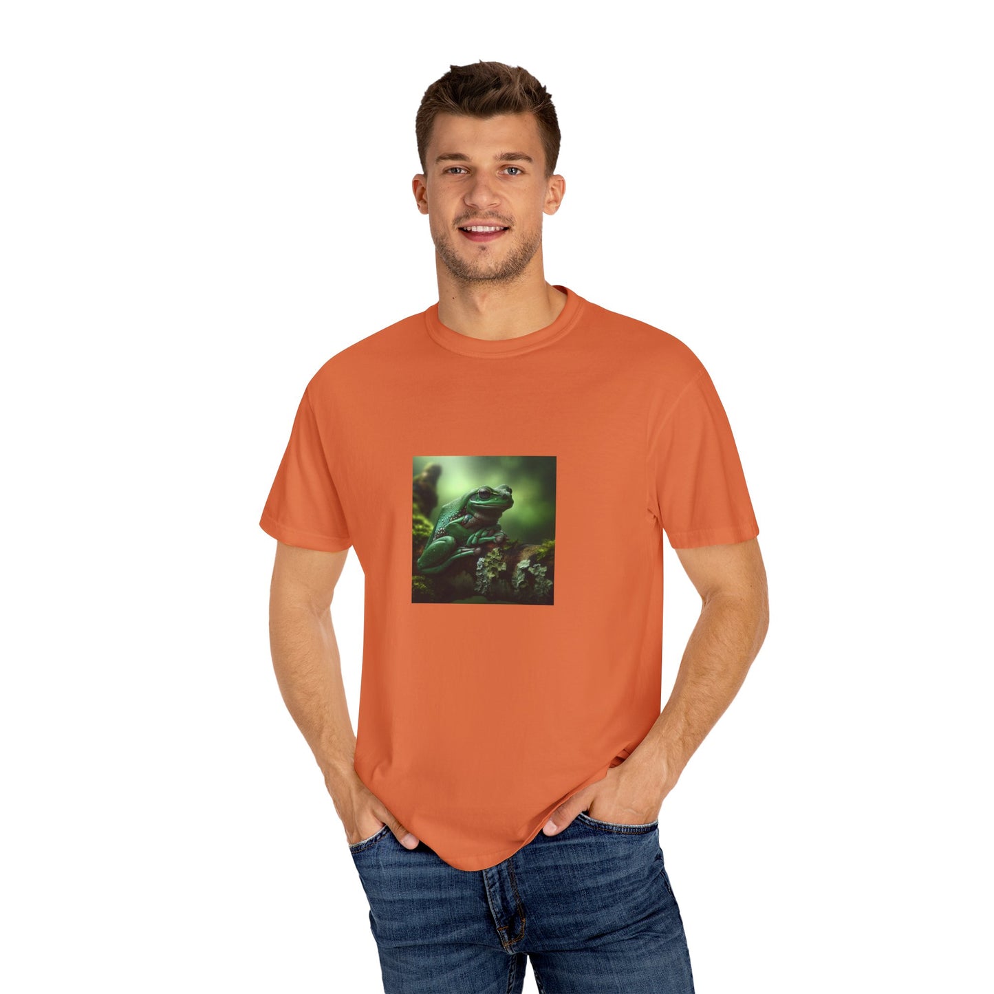Green Tree Frog Unisex Garment-Dyed T-shirt